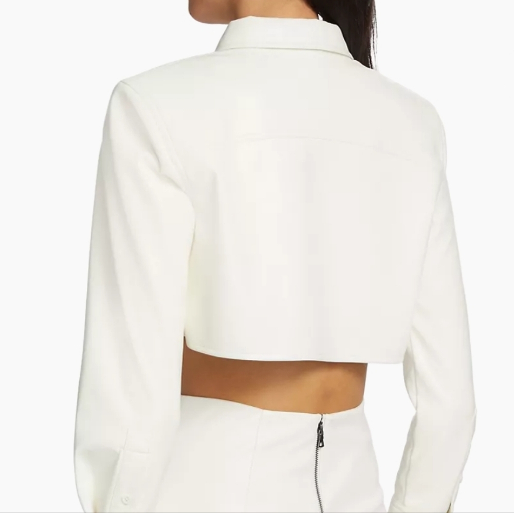 ALICE + OLIVIA Vegan Leather Shirt - Picture 5 of 5